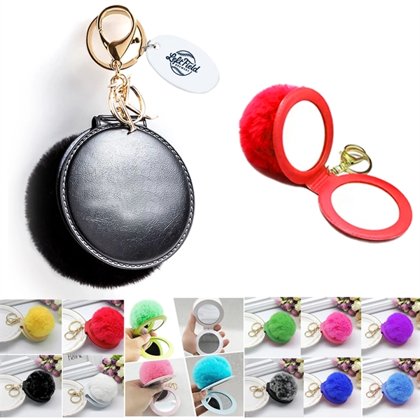 Pom Mirror Keychain With Printed Tag - Pom Mirror Keychain With Printed Tag - Image 0 of 12