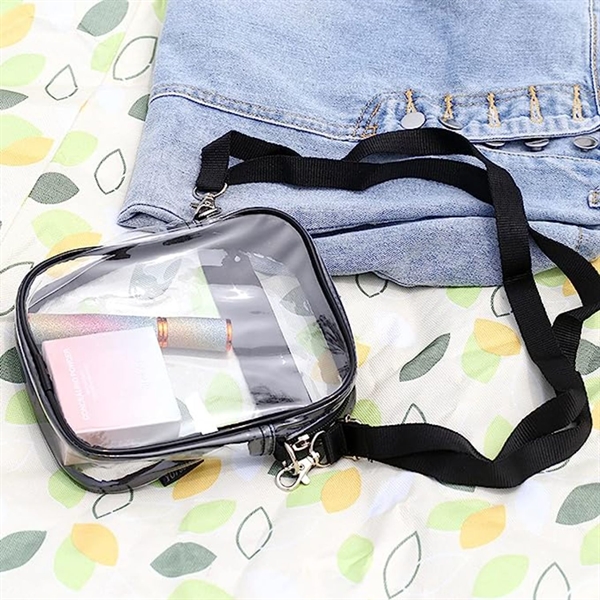 Stadium Approved Clear PVC Transparent Crossbody Bag - Stadium Approved Clear PVC Transparent Crossbody Bag - Image 4 of 14