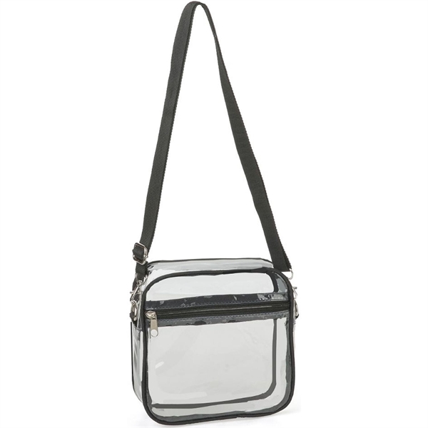 Stadium Approved Clear PVC Transparent Crossbody Bag - Stadium Approved Clear PVC Transparent Crossbody Bag - Image 7 of 14