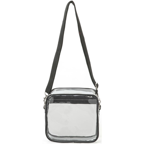 Stadium Approved Clear PVC Transparent Crossbody Bag - Stadium Approved Clear PVC Transparent Crossbody Bag - Image 8 of 14