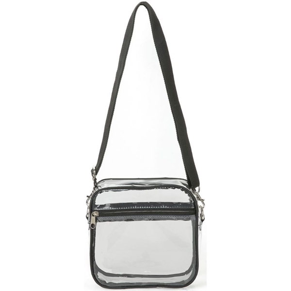 Stadium Approved Clear PVC Transparent Crossbody Bag - Stadium Approved Clear PVC Transparent Crossbody Bag - Image 9 of 14