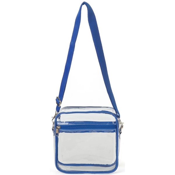 Stadium Approved Clear PVC Transparent Crossbody Bag - Stadium Approved Clear PVC Transparent Crossbody Bag - Image 10 of 14