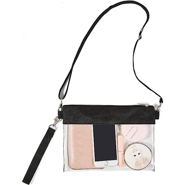 Women's Clear PVC Transparent Crossbody Purse Bag - Women's Clear PVC Transparent Crossbody Purse Bag - Image 1 of 1