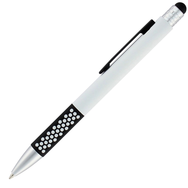 Click Honey Comb Soft Touch Rubber Metal Pen - Click Honey Comb Soft Touch Rubber Metal Pen - Image 6 of 6