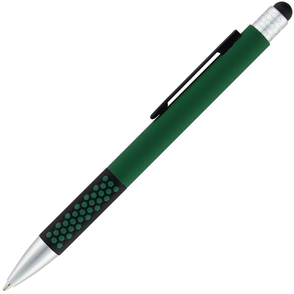 Click Honey Comb Soft Touch Rubber Metal Pen - Click Honey Comb Soft Touch Rubber Metal Pen - Image 4 of 6