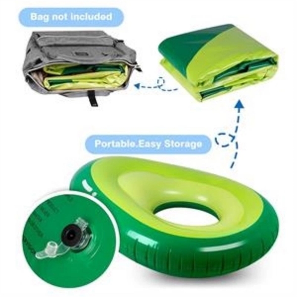 Inflatable Avocado Pool Float With Ball - Inflatable Avocado Pool Float With Ball - Image 2 of 4