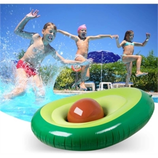 Inflatable Avocado Pool Float With Ball - Inflatable Avocado Pool Float With Ball - Image 3 of 4
