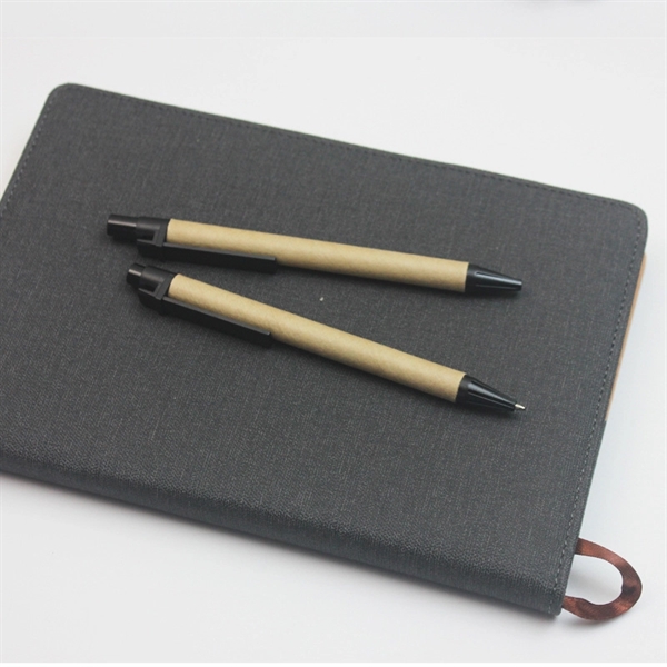 Eco Friendly Kraft Paper Click Ballpoint Rollerball Pens - Eco Friendly Kraft Paper Click Ballpoint Rollerball Pens - Image 1 of 4