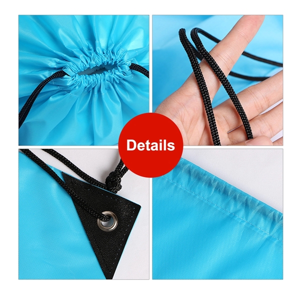 16" x 14" Waterproof Polyester Drawstring Backpack - 16" x 14" Waterproof Polyester Drawstring Backpack - Image 2 of 2