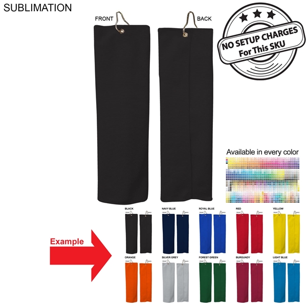 Colored Microfiber Dri-Lite Terry Golf Towel