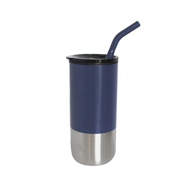 Vacuum Stainless Steel Tumbler with Straw, 18 oz. - Vacuum Stainless Steel Tumbler with Straw, 18 oz. - Image 0 of 13