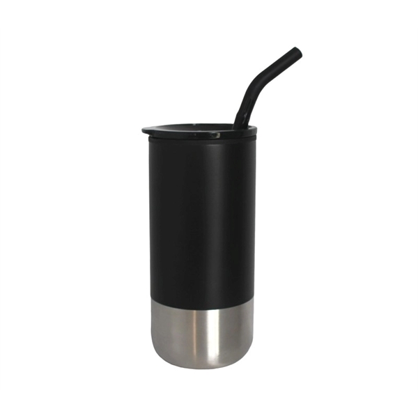 Vacuum Stainless Steel Tumbler with Straw, 18 oz. - Vacuum Stainless Steel Tumbler with Straw, 18 oz. - Image 2 of 13