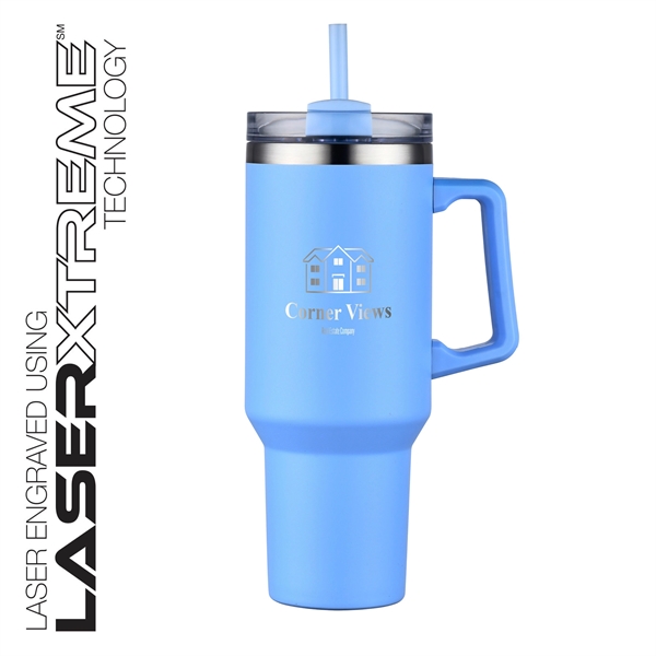 Lucas 40 oz. Double Wall, Stainless Steel Travel Mug - Lucas 40 oz. Double Wall, Stainless Steel Travel Mug - Image 12 of 37