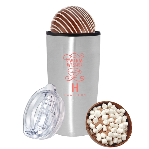 20 oz. Straight Tumbler With Classic Milk Hot Chocolate Bomb - 20 oz. Straight Tumbler With Classic Milk Hot Chocolate Bomb - Image 4 of 6
