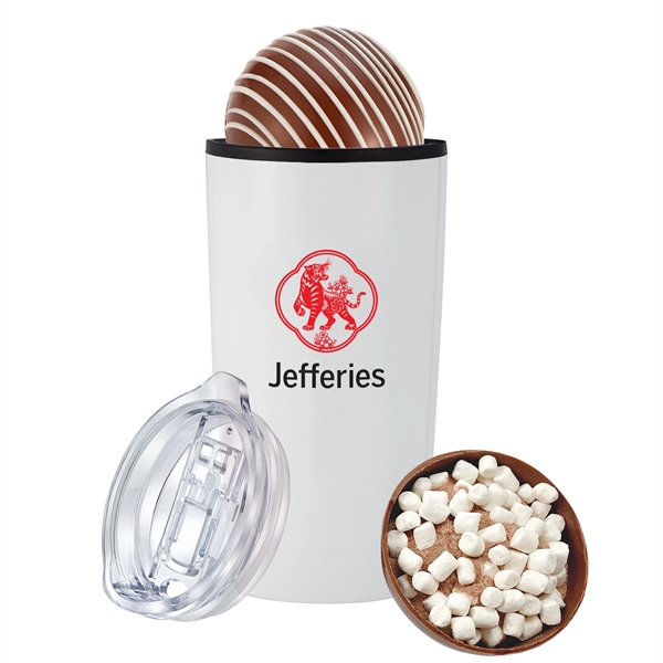 20 oz. Straight Tumbler With Classic Milk Hot Chocolate Bomb - 20 oz. Straight Tumbler With Classic Milk Hot Chocolate Bomb - Image 0 of 6