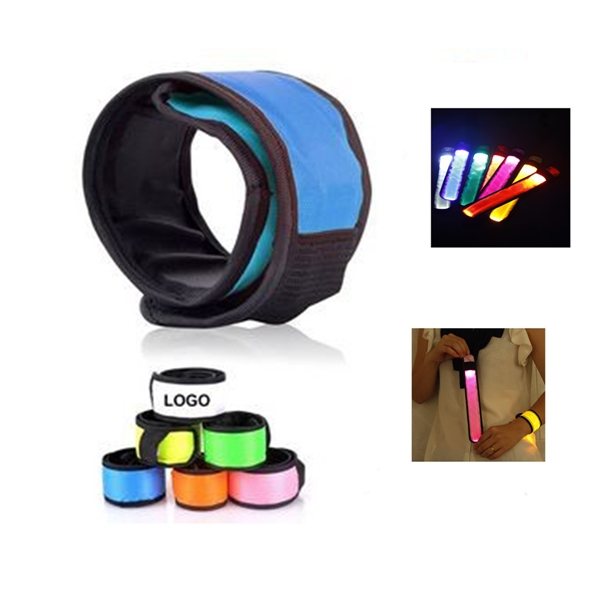 Portable Colorful Glow LED Slap Bracelets