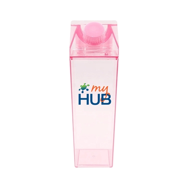 16.9/34 oz Transparent Square Plastic Milk Carton Bottle - 16.9/34 oz Transparent Square Plastic Milk Carton Bottle - Image 3 of 10