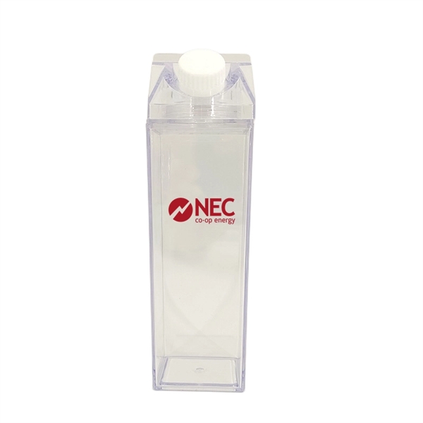 16.9/34 oz Transparent Square Plastic Milk Carton Bottle - 16.9/34 oz Transparent Square Plastic Milk Carton Bottle - Image 4 of 10
