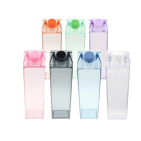 16.9/34 oz Transparent Square Plastic Milk Carton Bottle - 16.9/34 oz Transparent Square Plastic Milk Carton Bottle - Image 8 of 10