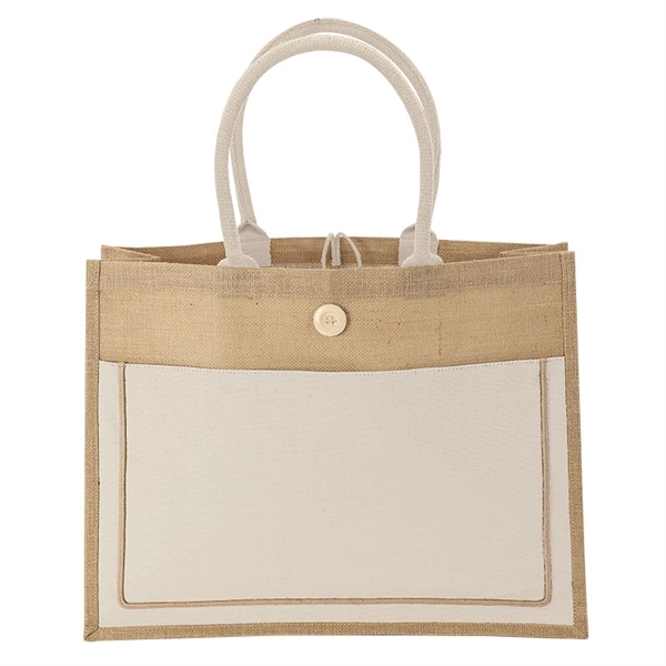 Camden Natural Jute Tote - Camden Natural Jute Tote - Image 2 of 3