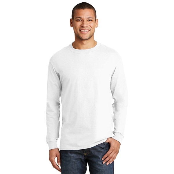 Hanes Beefy-T - 100% Cotton Long Sleeve T-Shirt. - Hanes Beefy-T - 100% Cotton Long Sleeve T-Shirt. - Image 18 of 42
