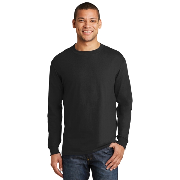 Hanes Beefy-T - 100% Cotton Long Sleeve T-Shirt. - Hanes Beefy-T - 100% Cotton Long Sleeve T-Shirt. - Image 30 of 42