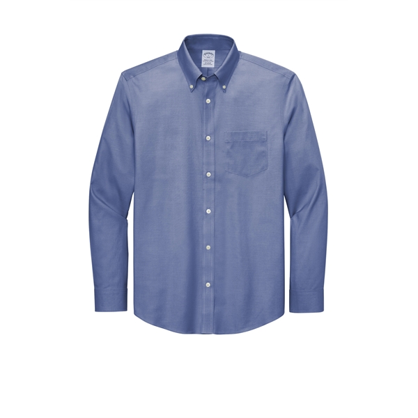 Brooks Brothers Wrinkle-Free Stretch Pinpoint Shirt - Brooks Brothers Wrinkle-Free Stretch Pinpoint Shirt - Image 13 of 19