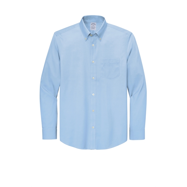 Brooks Brothers Wrinkle-Free Stretch Pinpoint Shirt - Brooks Brothers Wrinkle-Free Stretch Pinpoint Shirt - Image 17 of 19