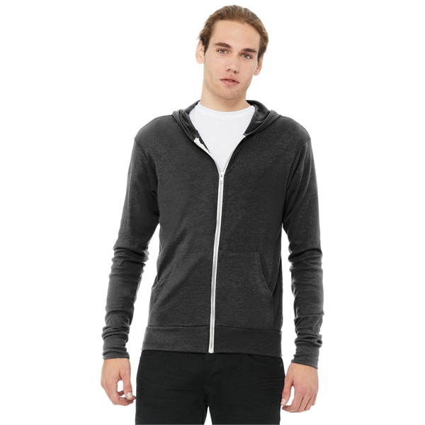 BELLA+CANVAS Unisex Triblend Full-Zip Lightweight Hoodie. - BELLA+CANVAS Unisex Triblend Full-Zip Lightweight Hoodie. - Image 2 of 33