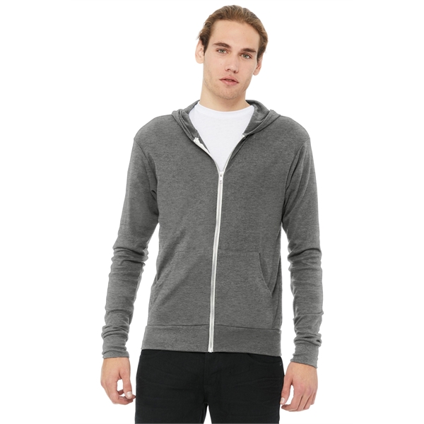 BELLA+CANVAS Unisex Triblend Full-Zip Lightweight Hoodie. - BELLA+CANVAS Unisex Triblend Full-Zip Lightweight Hoodie. - Image 14 of 33