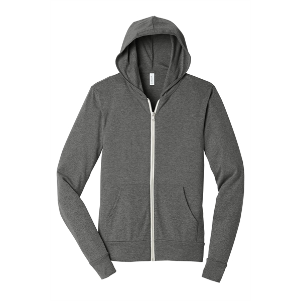 BELLA+CANVAS Unisex Triblend Full-Zip Lightweight Hoodie. - BELLA+CANVAS Unisex Triblend Full-Zip Lightweight Hoodie. - Image 15 of 33