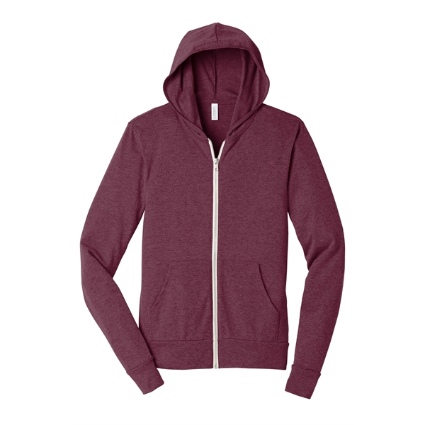 BELLA+CANVAS Unisex Triblend Full-Zip Lightweight Hoodie. - BELLA+CANVAS Unisex Triblend Full-Zip Lightweight Hoodie. - Image 5 of 33