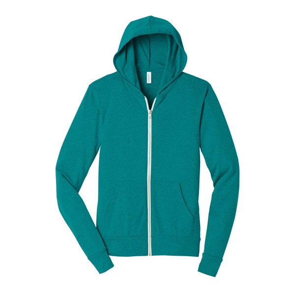 BELLA+CANVAS Unisex Triblend Full-Zip Lightweight Hoodie. - BELLA+CANVAS Unisex Triblend Full-Zip Lightweight Hoodie. - Image 11 of 33