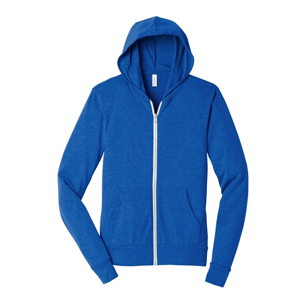 BELLA+CANVAS Unisex Triblend Full-Zip Lightweight Hoodie. - BELLA+CANVAS Unisex Triblend Full-Zip Lightweight Hoodie. - Image 13 of 33