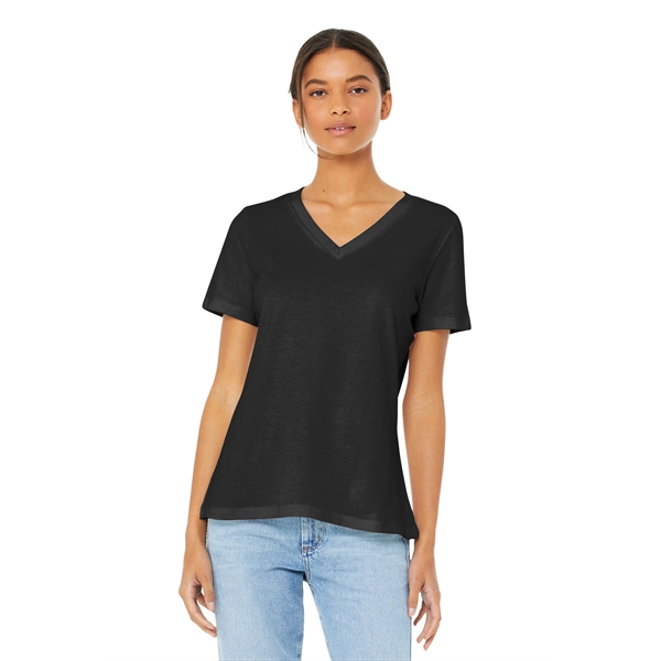 BELLA+CANVAS Women's Relaxed Jersey Short Sleeve V-Neck Tee. - BELLA+CANVAS Women's Relaxed Jersey Short Sleeve V-Neck Tee. - Image 13 of 35