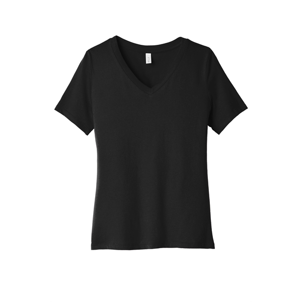 BELLA+CANVAS Women's Relaxed Jersey Short Sleeve V-Neck Tee. - BELLA+CANVAS Women's Relaxed Jersey Short Sleeve V-Neck Tee. - Image 1 of 35