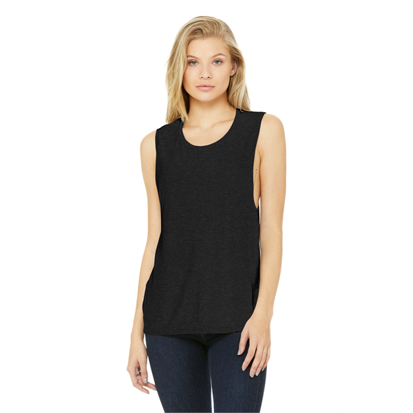 BELLA+CANVAS Women's Flowy Scoop Muscle Tank. - BELLA+CANVAS Women's Flowy Scoop Muscle Tank. - Image 4 of 28