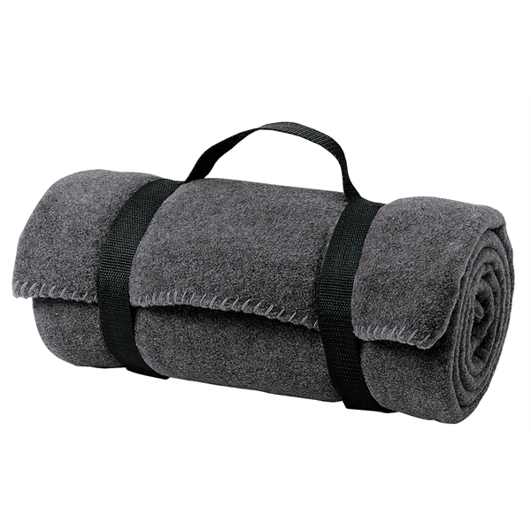Port Authority - Value Fleece Blanket with Strap. - Port Authority - Value Fleece Blanket with Strap. - Image 3 of 7