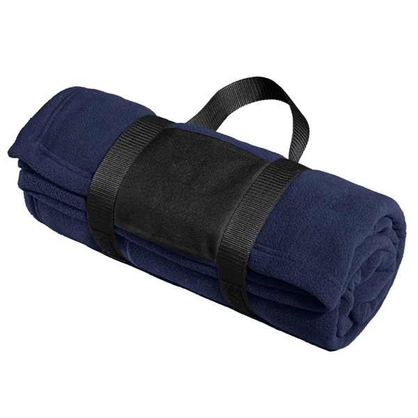Port Authority Fleece Blanket with Carrying Strap. - Port Authority Fleece Blanket with Carrying Strap. - Image 2 of 3