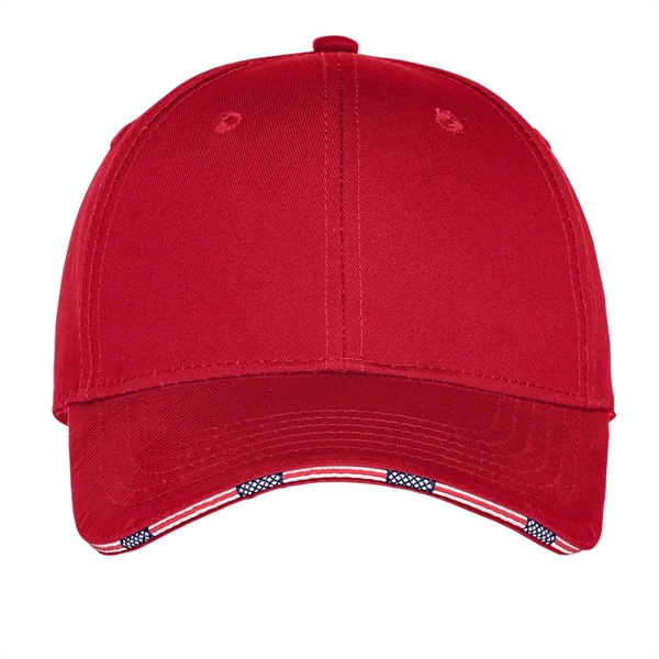 Port Authority Americana Flag Sandwich Cap. - Port Authority Americana Flag Sandwich Cap. - Image 1 of 7