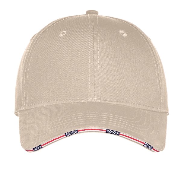 Port Authority Americana Flag Sandwich Cap. - Port Authority Americana Flag Sandwich Cap. - Image 3 of 7