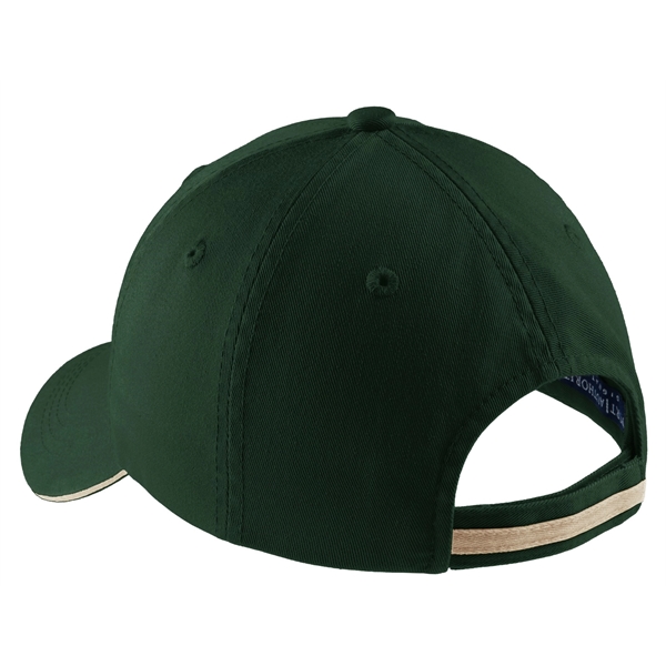 Port Authority Sandwich Bill Cap with Striped Closure. - Port Authority Sandwich Bill Cap with Striped Closure. - Image 17 of 55