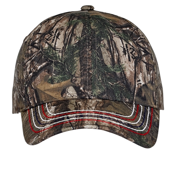 Port Authority Americana Contrast Stitch Camouflage Cap. - Port Authority Americana Contrast Stitch Camouflage Cap. - Image 3 of 4