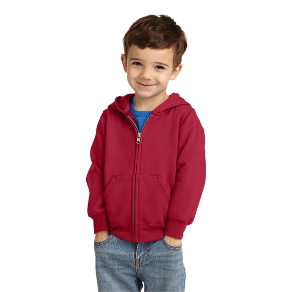 Port & Company Toddler Core Fleece Full-Zip Hooded Sweats... - Port & Company Toddler Core Fleece Full-Zip Hooded Sweats... - Image 8 of 26