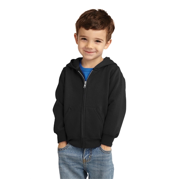 Port & Company Toddler Core Fleece Full-Zip Hooded Sweats... - Port & Company Toddler Core Fleece Full-Zip Hooded Sweats... - Image 12 of 26