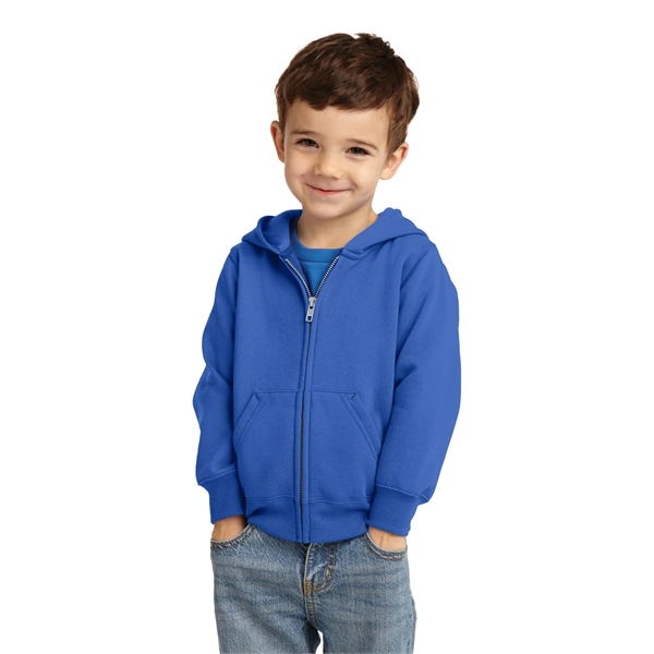 Port & Company Toddler Core Fleece Full-Zip Hooded Sweats... - Port & Company Toddler Core Fleece Full-Zip Hooded Sweats... - Image 0 of 26