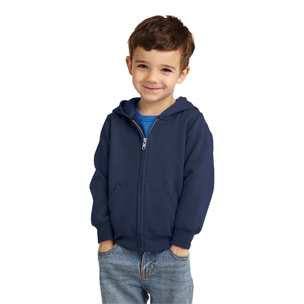 Port & Company Toddler Core Fleece Full-Zip Hooded Sweats... - Port & Company Toddler Core Fleece Full-Zip Hooded Sweats... - Image 18 of 26