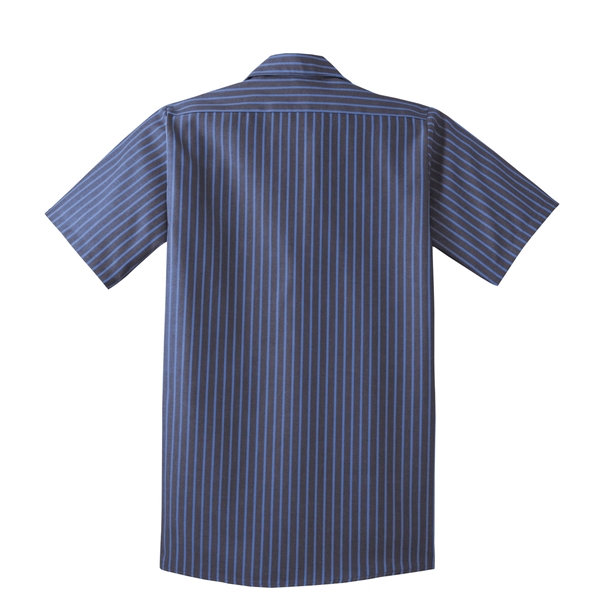 Red Kap Short Sleeve Striped Industrial Work Shirt. - Red Kap Short Sleeve Striped Industrial Work Shirt. - Image 20 of 26