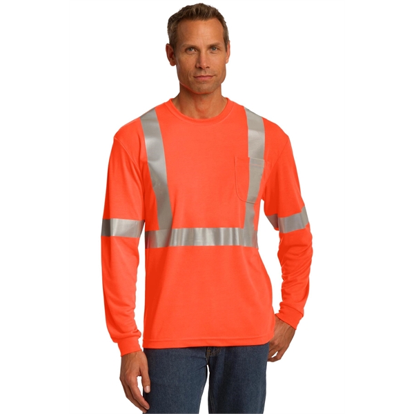 CornerStone ANSI 107 Class 2 Long Sleeve Safety T-Shirt. - CornerStone ANSI 107 Class 2 Long Sleeve Safety T-Shirt. - Image 3 of 11