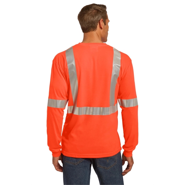 CornerStone ANSI 107 Class 2 Long Sleeve Safety T-Shirt. - CornerStone ANSI 107 Class 2 Long Sleeve Safety T-Shirt. - Image 4 of 11